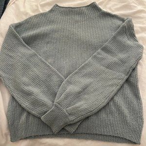 Crew Neck Bell Bottom Sleeve Sweater